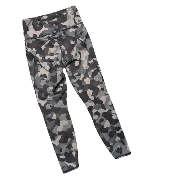 ATHLETA Womens Size XS Lightning Camo 7/8 Tight Leggings Black Supersonic - Picture 3 of 5